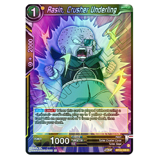 Dragon Ball Super - B24 - Beyond Generations - Rasin, Crusher Underling - BT24-103 (Foil)