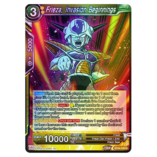 Dragon Ball Super - B24 - Beyond Generations - Frieza, Invasion Beginnings - BT24-105 (Foil)