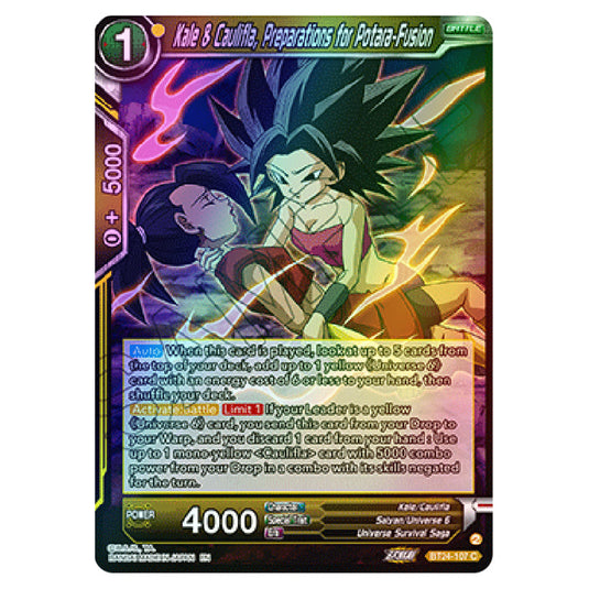 Dragon Ball Super - B24 - Beyond Generations - Kale & Caulifla, Preparations for Potara-Fusion - BT24-107 (Foil)