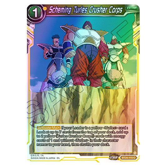 Dragon Ball Super - B24 - Beyond Generations - Scheming Turles Crusher Corps - BT24-110 (Foil)