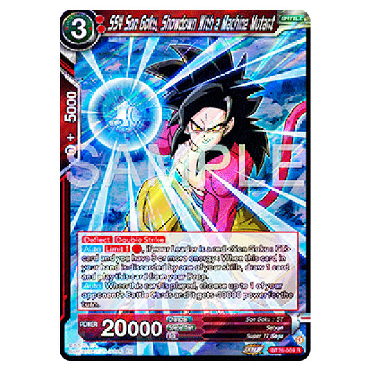 SS4 Son Goku, Showdown With a Machine Mutant Red card from the Dragon Ball Super Card Game Fusion World set B26 - Ultimate Advent