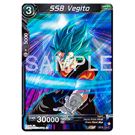 SSB Vegito Black card from the Dragon Ball Super Card Game Fusion World set B26 - Ultimate Advent