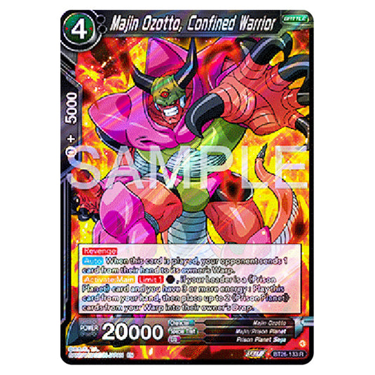 Majin Ozotto, Confined Warrior Black card from the Dragon Ball Super Card Game Fusion World set B26 - Ultimate Advent