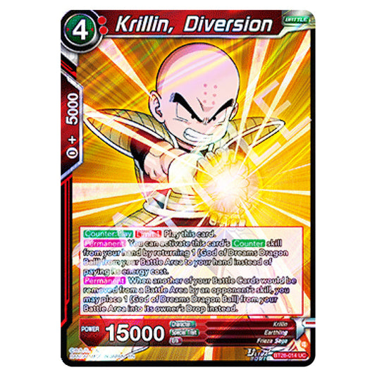Krillin, Diversion Uncommon card from the Dragon Ball Super Card Game set Prismatic Clash