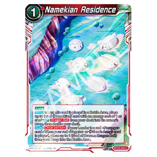 Namekian Residence Common card from the Dragon Ball Super Card Game set Prismatic Clash