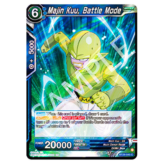 Majin Kuu, Battle Mode Common card from the Dragon Ball Super Card Game set Prismatic Clash