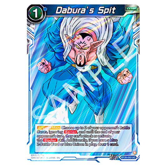 Dabura’s Spit Uncommon card from the Dragon Ball Super Card Game set Prismatic Clash