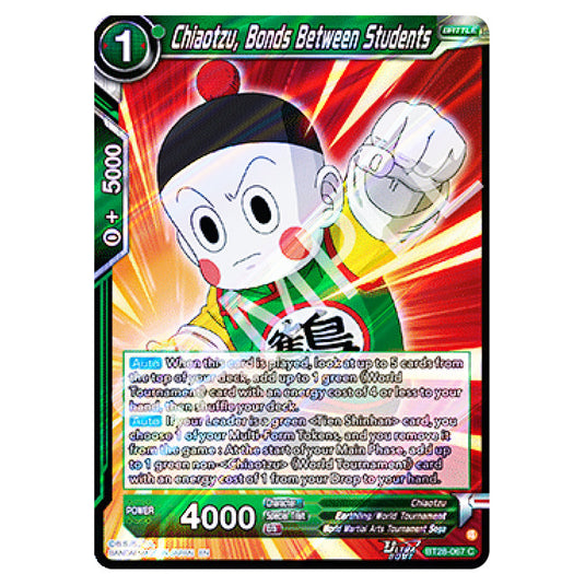 Chiaotzu, Bonds Between Students Common card from the Dragon Ball Super Card Game set Prismatic Clash