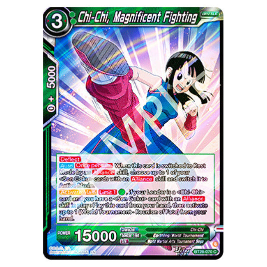 Chi-Chi, Magnificent Fighting Common card from the Dragon Ball Super Card Game set Prismatic Clash