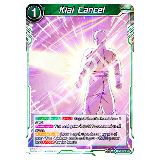 Kiai Cancel Uncommon card from the Dragon Ball Super Card Game set Prismatic Clash