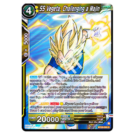 SS Vegeta, Challenging a Majin Common card from the Dragon Ball Super Card Game set Prismatic Clash
