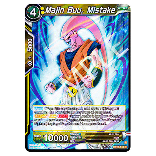Majin Buu, Mistake Common card from the Dragon Ball Super Card Game set Prismatic Clash