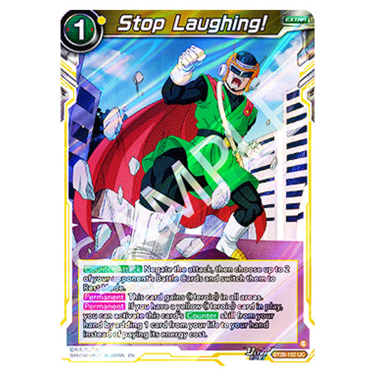 Stop Laughing! Uncommon card from the Dragon Ball Super Card Game set Prismatic Clash