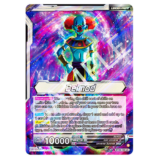 Belmod // Belmod, God of Destruction Uncommon card from the Dragon Ball Super Card Game set Prismatic Clash