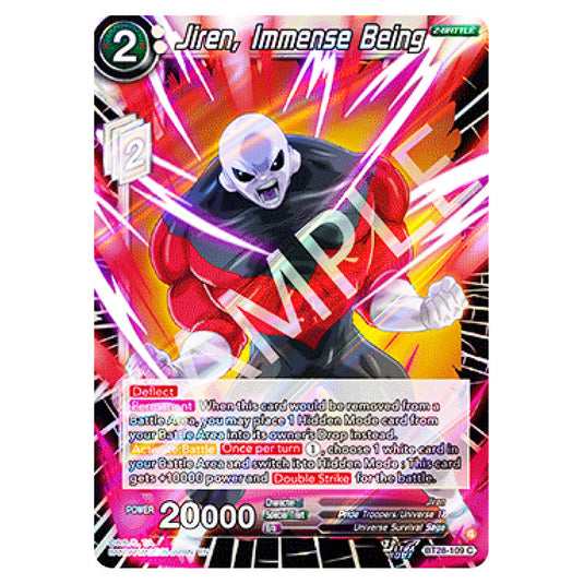 Jiren, Immense Being Common card from the Dragon Ball Super Card Game set Prismatic Clash
