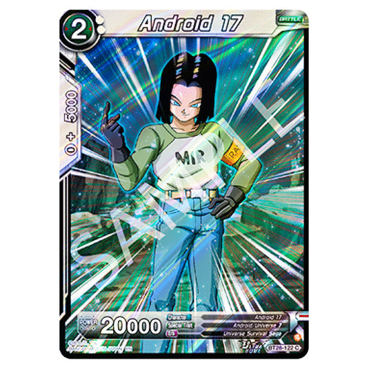 Android 17 (BT28-122) Common card from the Dragon Ball Super Card Game set Prismatic Clash