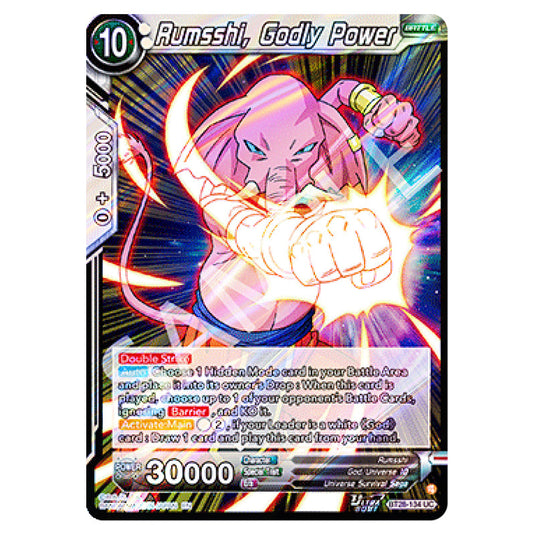 Rumsshi, Godly Power Uncommon card from the Dragon Ball Super Card Game set Prismatic Clash