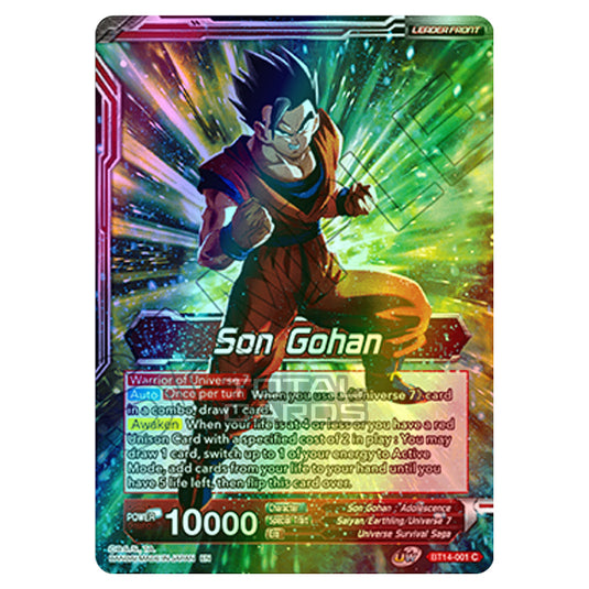 Dragon Ball Super - B14 - Cross Spirits - Son Gohan - BT14-001 (Foil)