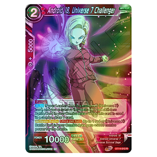 Dragon Ball Super - B14 - Cross Spirits - Android 18, Universe 7 Challenger - BT14-013 (Foil)