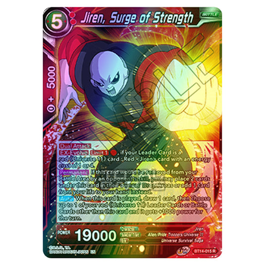 Dragon Ball Super - B14 - Cross Spirits - Jiren, Surge of Strength - BT14-015 (Foil)