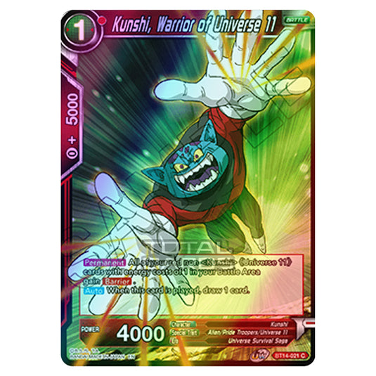 Dragon Ball Super - B14 - Cross Spirits - Kunshi, Warrior of Universe 11 - BT14-021 (Foil)