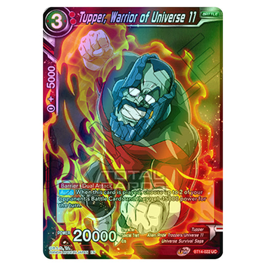 Dragon Ball Super - B14 - Cross Spirits - Tupper, Warrior of Universe 11 - BT14-022 (Foil)