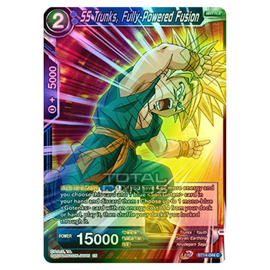 Dragon Ball Super - B14 - Cross Spirits - SS Trunks, Fully-Powered Fusion - BT14-044 (Foil)