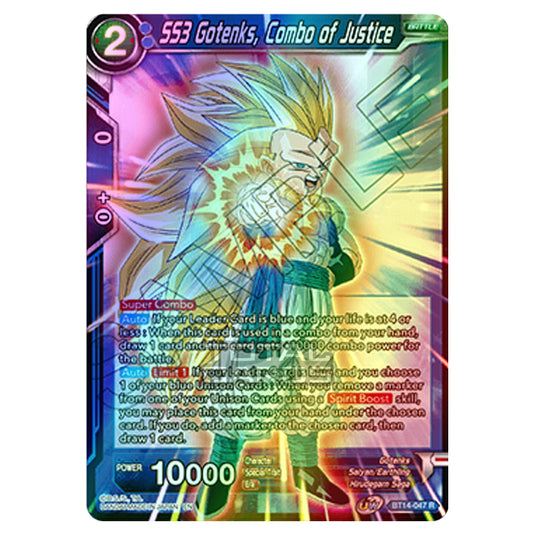 Dragon Ball Super - B14 - Cross Spirits - SS3 Gotenks, Combo of Justice - BT14-047 (Foil)