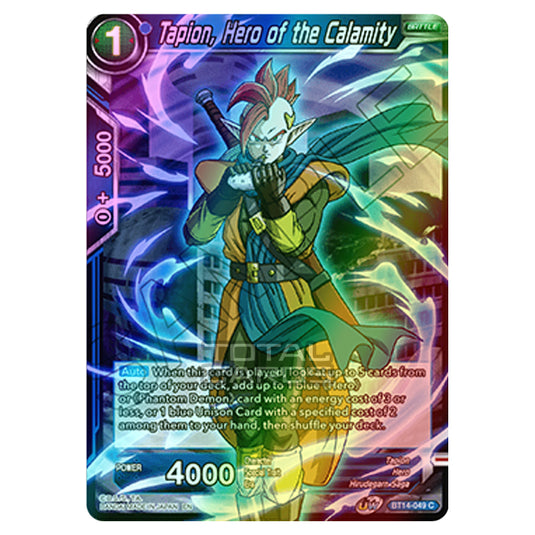 Dragon Ball Super - B14 - Cross Spirits - Tapion, Hero of the Calamity - BT14-049 (Foil)