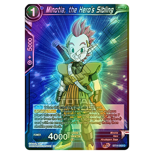 Dragon Ball Super - B14 - Cross Spirits - Minotia, the Hero's Sibling - BT14-053 (Foil)