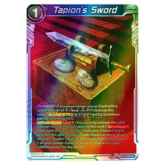 Dragon Ball Super - B14 - Cross Spirits - Tapion's Sword - BT14-059 (Foil)