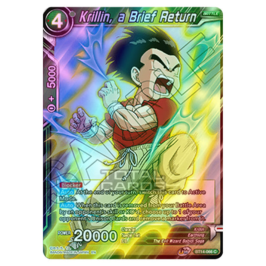 Dragon Ball Super - B14 - Cross Spirits - Krillin, a Brief Return - BT14-066 (Foil)