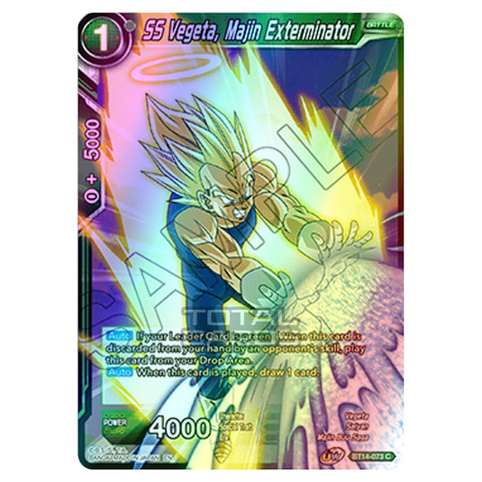 Dragon Ball Super - B14 - Cross Spirits - SS Vegeta, Majin Exterminator - BT14-073 (Foil)