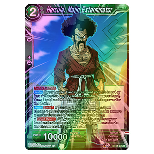 Dragon Ball Super - B14 - Cross Spirits - Hercule, Majin Exterminator - BT14-075 (Foil)