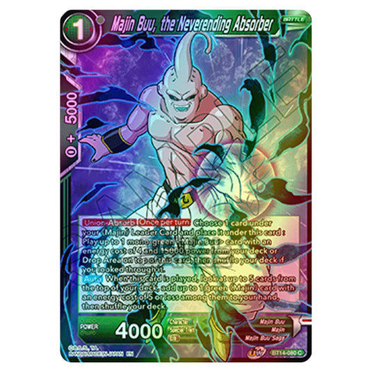 Dragon Ball Super - B14 - Cross Spirits - Majin Buu, the Neverending Absorber - BT14-080 (Foil)