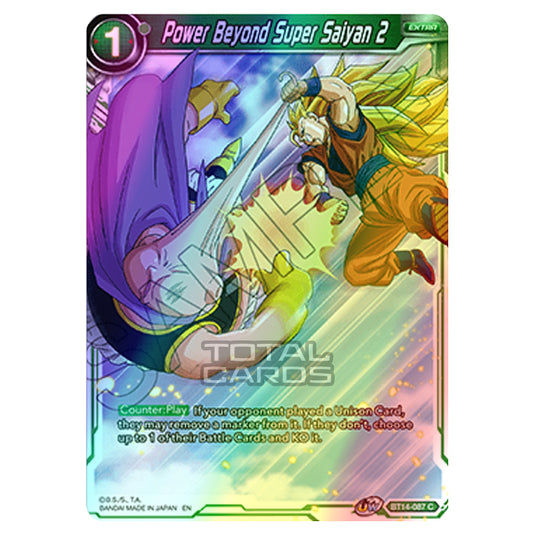 Dragon Ball Super - B14 - Cross Spirits - Power Beyond Super Saiyan 2 - BT14-087 (Foil)