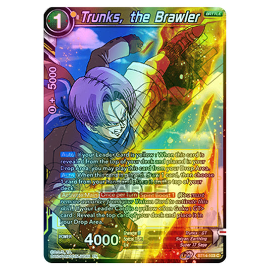 Dragon Ball Super - B14 - Cross Spirits - Trunks, the Brawler - BT14-103 (Foil)
