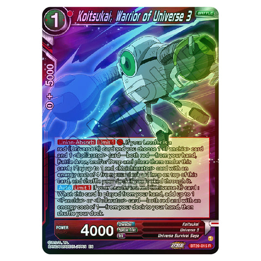 Dragon Ball Super - B20 - Power Absorbed - Koitsukai, Warrior of Universe 3 - BT20-015 (Foil)