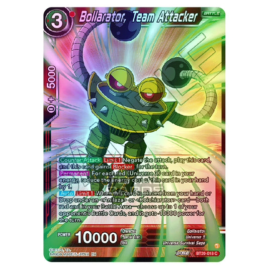 Dragon Ball Super - B20 - Power Absorbed - Bollarator, Team Attacker - BT20-018 (Foil)