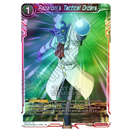 Dragon Ball Super - B20 - Power Absorbed - Paparoni's Tactical Orders - BT20-022 (Foil)