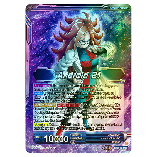Dragon Ball Super - B20 - Power Absorbed - Android 21 - BT20-024 (Foil)
