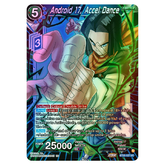 Dragon Ball Super - B20 - Power Absorbed - Android 17, Accel Dance - BT20-027 (Foil)