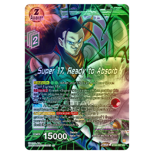 Dragon Ball Super - B20 - Power Absorbed - Super 17, Ready to Absorb - BT20-057 (Foil)