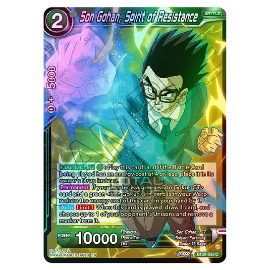 Dragon Ball Super - B20 - Power Absorbed - Son Gohan, Spirit of Resistance - BT20-065 (Foil)