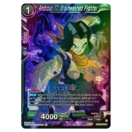 Dragon Ball Super - B20 - Power Absorbed - Android 17, Brainwashed Fighter - BT20-072 (Foil)