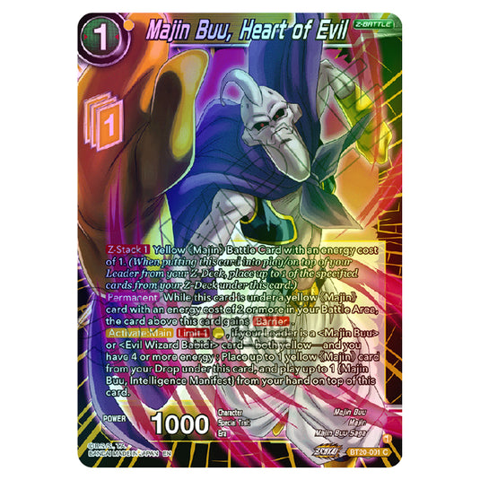 Dragon Ball Super - B20 - Power Absorbed - Majin Buu, Heart of Evil - BT20-091 (Foil)