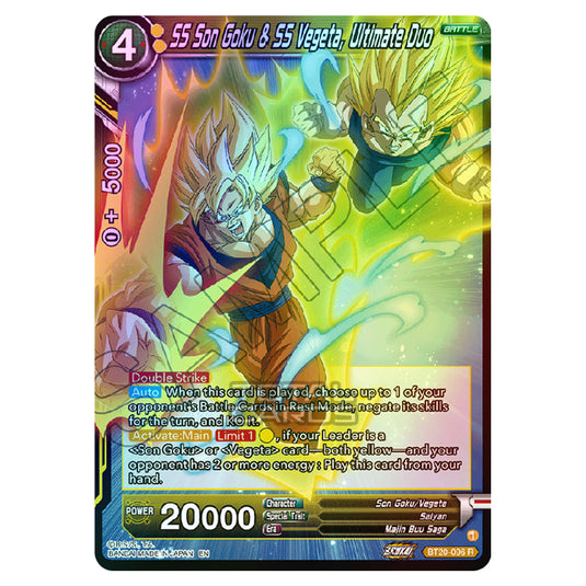 Dragon Ball Super - B20 - Power Absorbed - SS Son Goku & SS Vegeta, Ultimate Duo - BT20-096 (Foil)