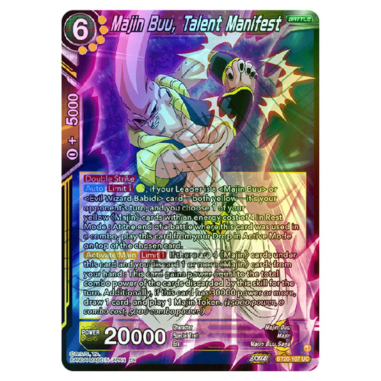 Dragon Ball Super - B20 - Power Absorbed - Majin Buu, Talent Manifest - BT20-107 (Foil)