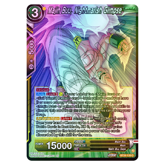 Dragon Ball Super - B20 - Power Absorbed - Majin Buu, Nightmarish Glimpse - BT20-109 (Foil)