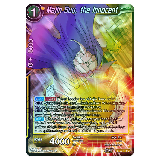 Dragon Ball Super - B20 - Power Absorbed - Majin Buu, the Innocent - BT20-111 (Foil)